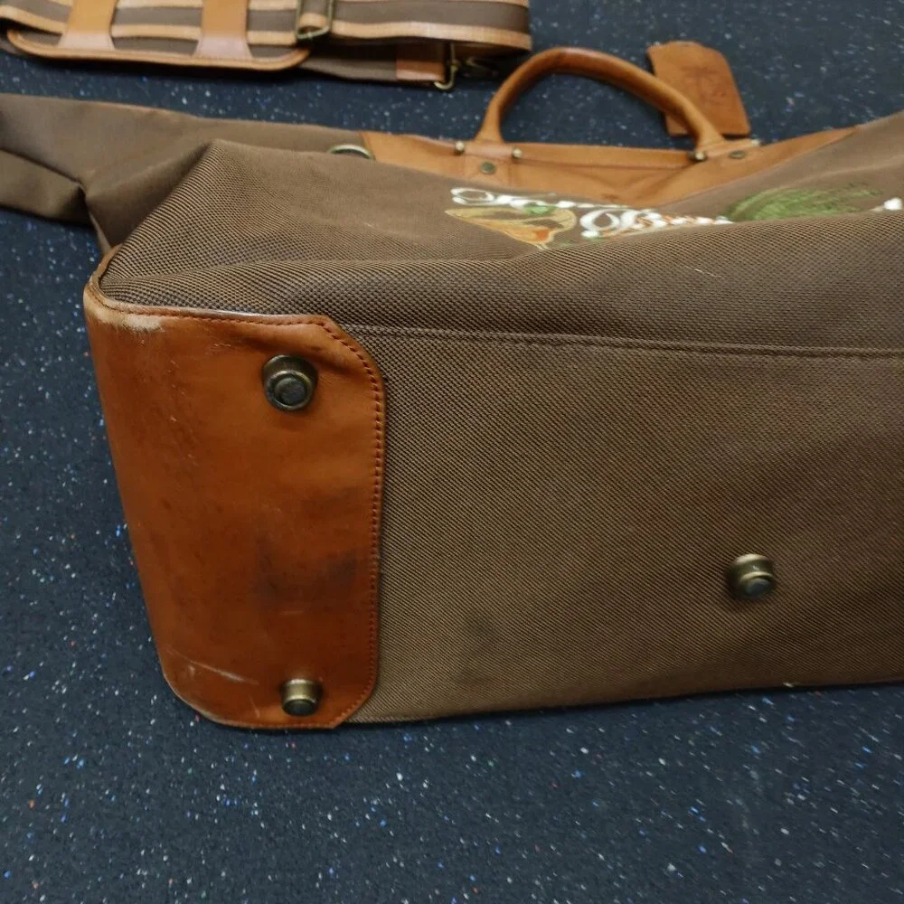 Tommy Bahama PARADISE Travel Bag Luggage Carry on Shoulder Strap Canvas Leather